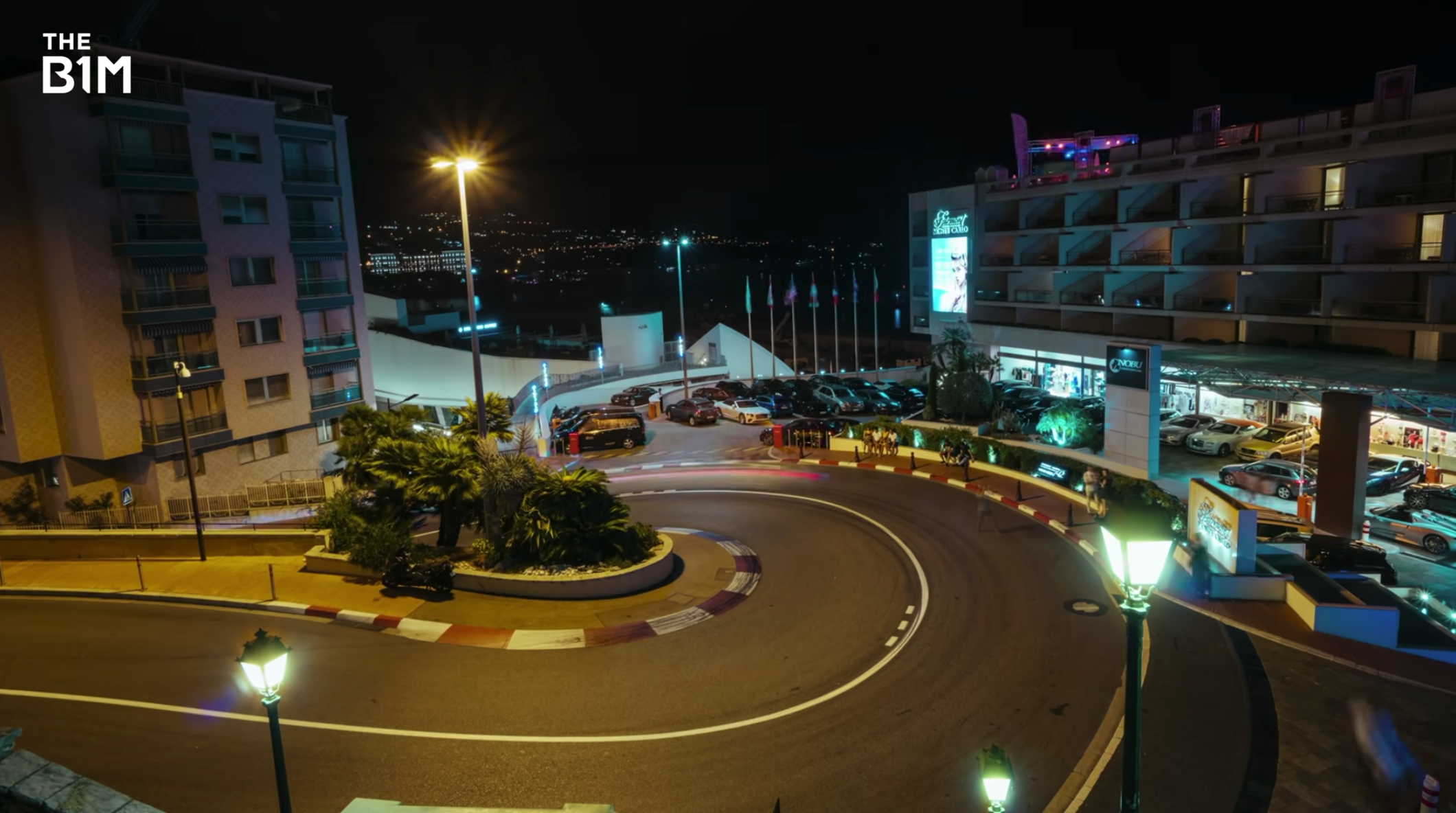 Monaco racetrack at night